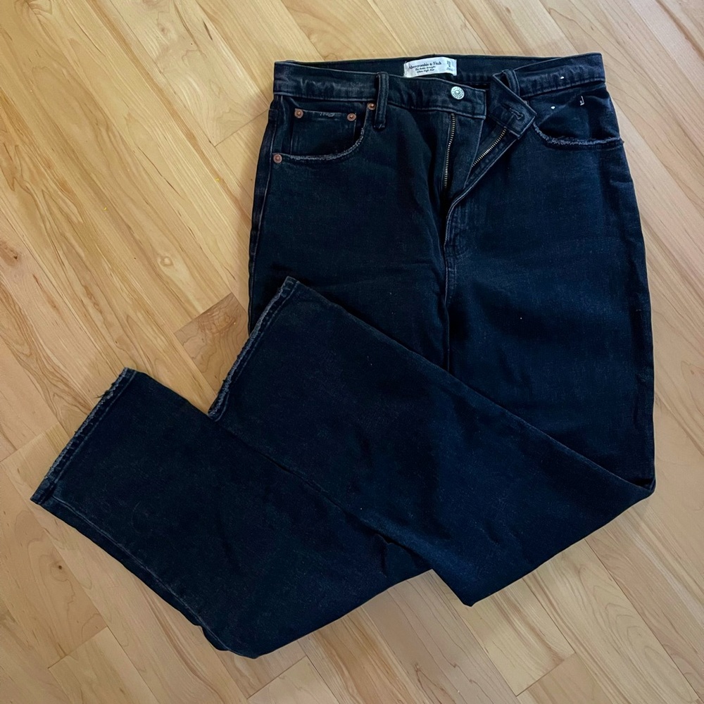 abercrombie tik tok trendy black jeans!!!